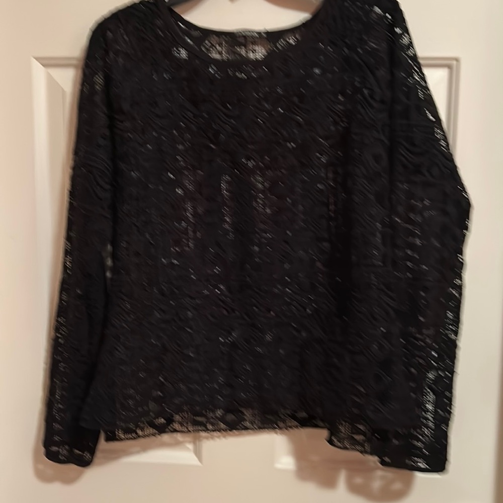 Black Lace Blouse Size M